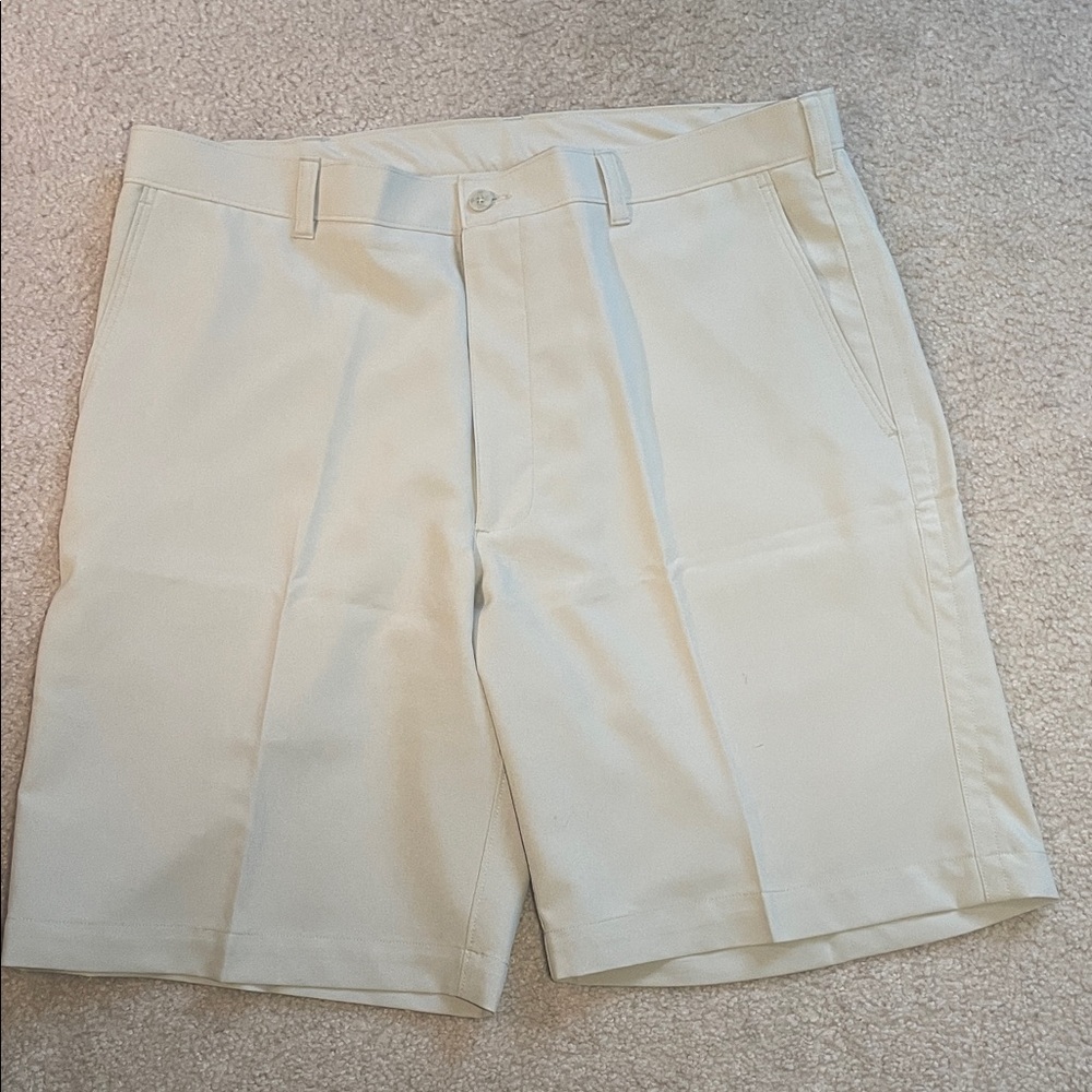 PGA Tour Men's Light Tan Flat Front Shorts